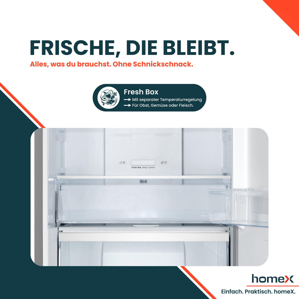 KÜHL-GEFRIER-KOMBINATION, No Frost, freistehend, groß, Kühlschrank mit Gefrierfach - 304 Liter, EEK A, leise 35 dB - Silberfarben, Glas/Kunststoff (59.5/187.3/59cm) - homeX
