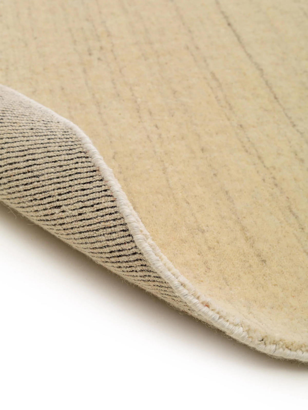 WOLLTEPPICH rund Jamal Cream ø 200 cm rund - Creme, Textil (200/200cm) - benuta Nest