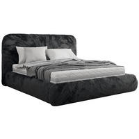 POLSTERBETT BENEA CLASSIC 140/200 - Dunkelgrau Plüsch - Multipocket-Matratze - Dunkelgrau, Textil (140/200cm) - MKS