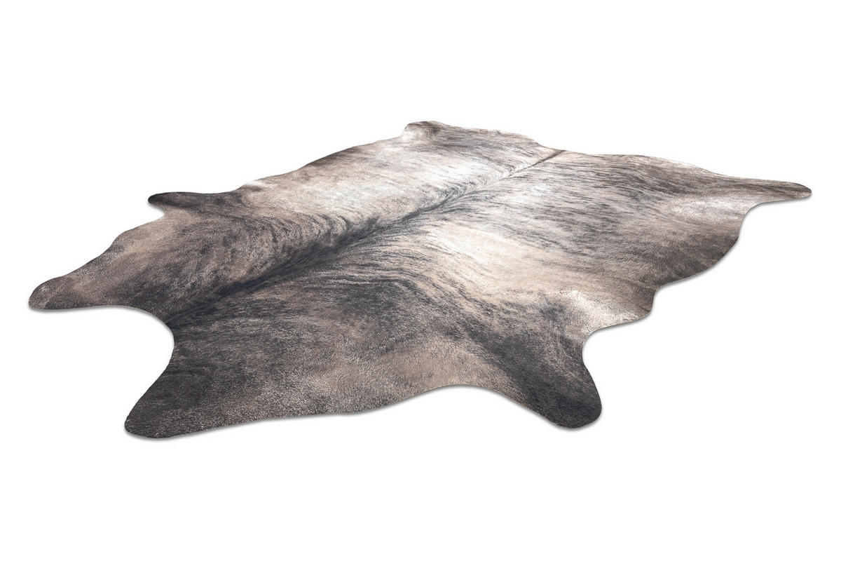 TEPPICH Künstliches Rindsleder 155/195 cm - Grau, Textil (155/195cm) - rugsX
