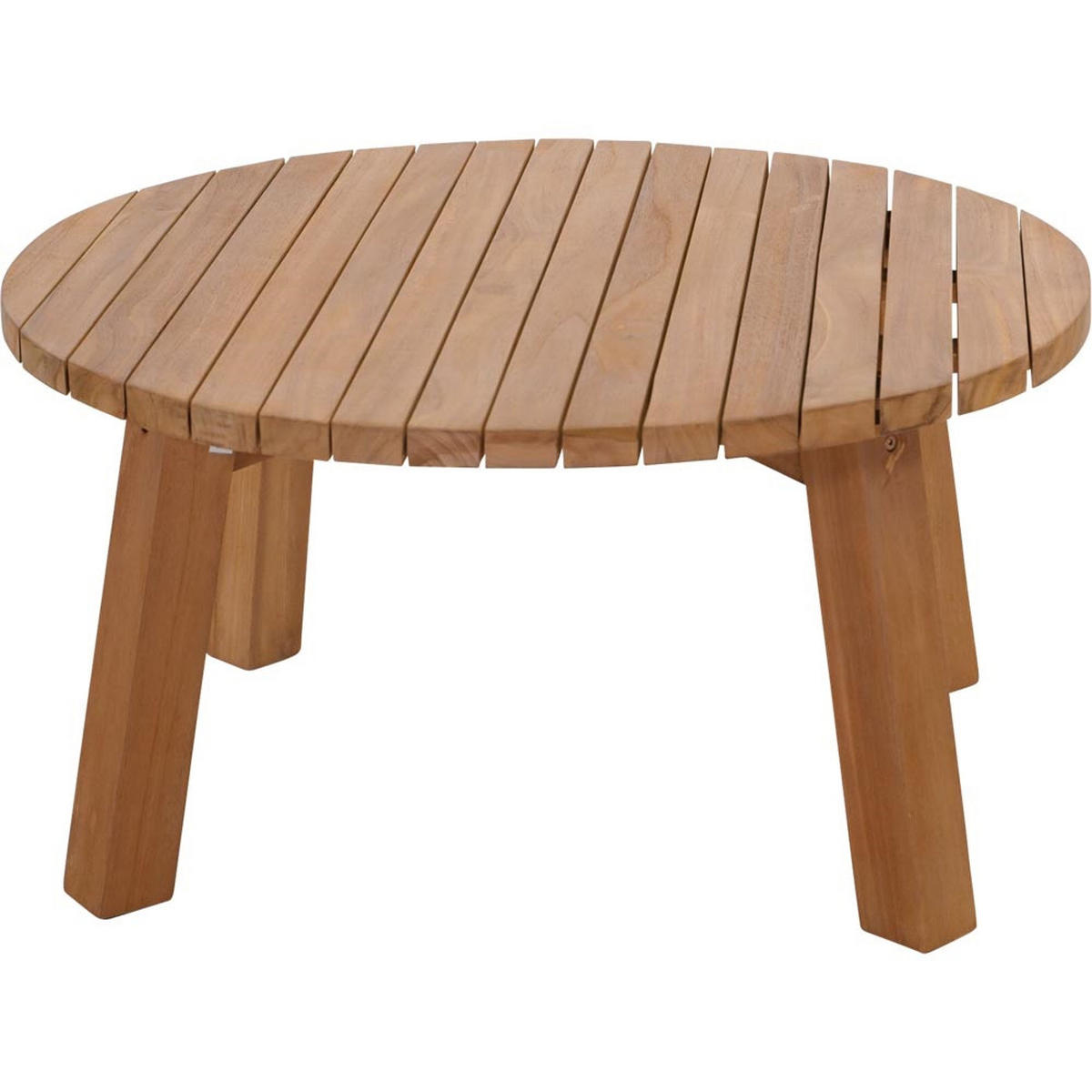 GARTENTISCH teak - Schwarz - 80/80/40 cm - Schwarz, Holz (80/80/40cm) - Lesli Living