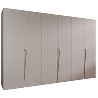 DREHTÜRENSCHRANK 202/300/52 6-türig - Beige, Holz/Metall (300/202/52cm) - Abiks Möbel
