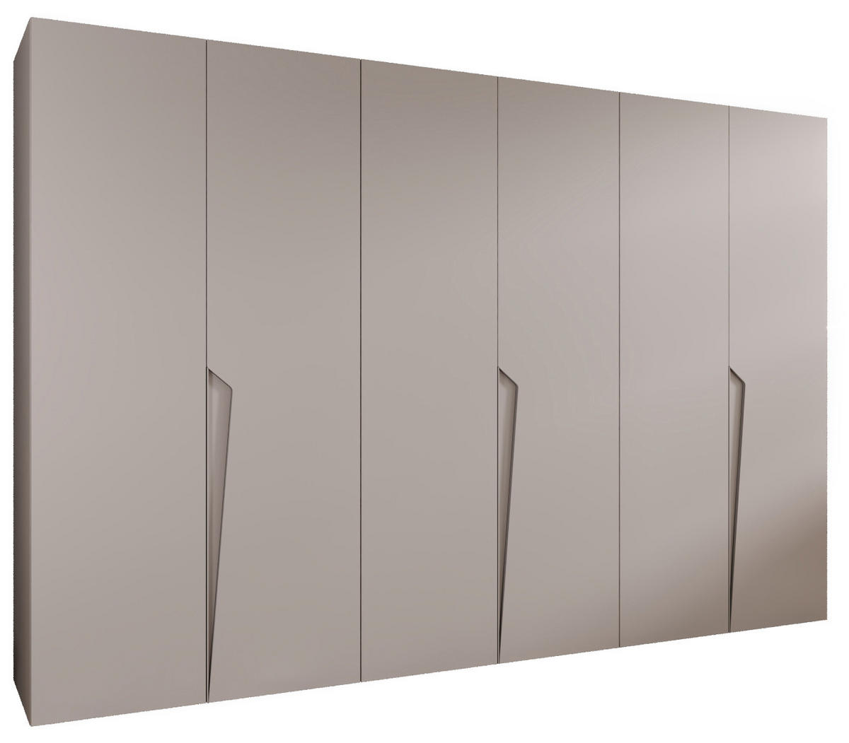DREHTÜRENSCHRANK 202/300/52 6-türig - Beige, Holz/Metall (300/202/52cm) - Abiks Möbel