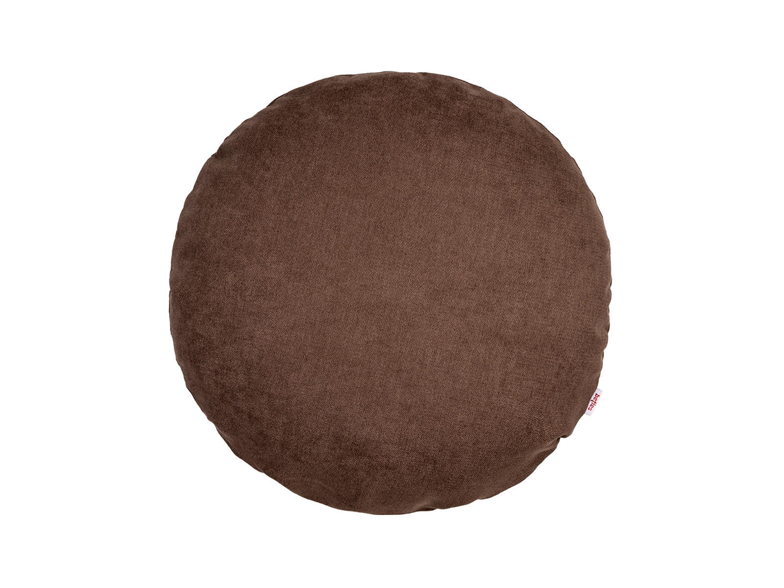 KISSENHÜLLE Rund FarbTon Chenille-Haptik kaffee-braun 50 cm Ø - Braun, Textil (50/50cm) - beties Heimtextil