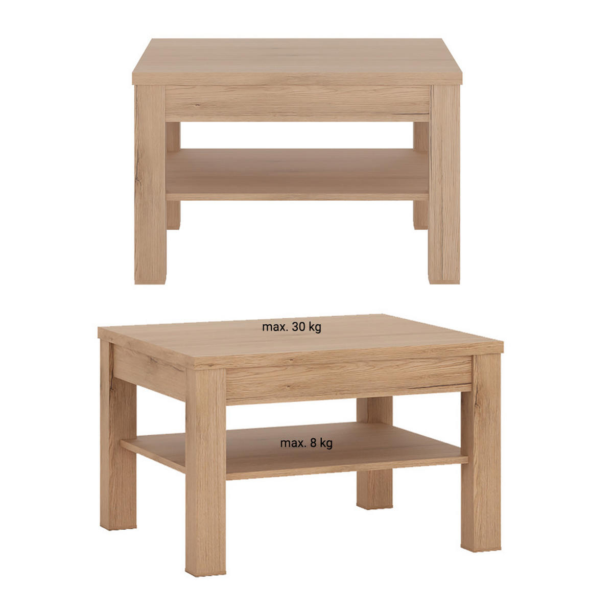 WOHNZIMMER-SET 6-TLG. Sanford-129 - Braun, Holzwerkstoff (665/197/75cm) - Lomado
