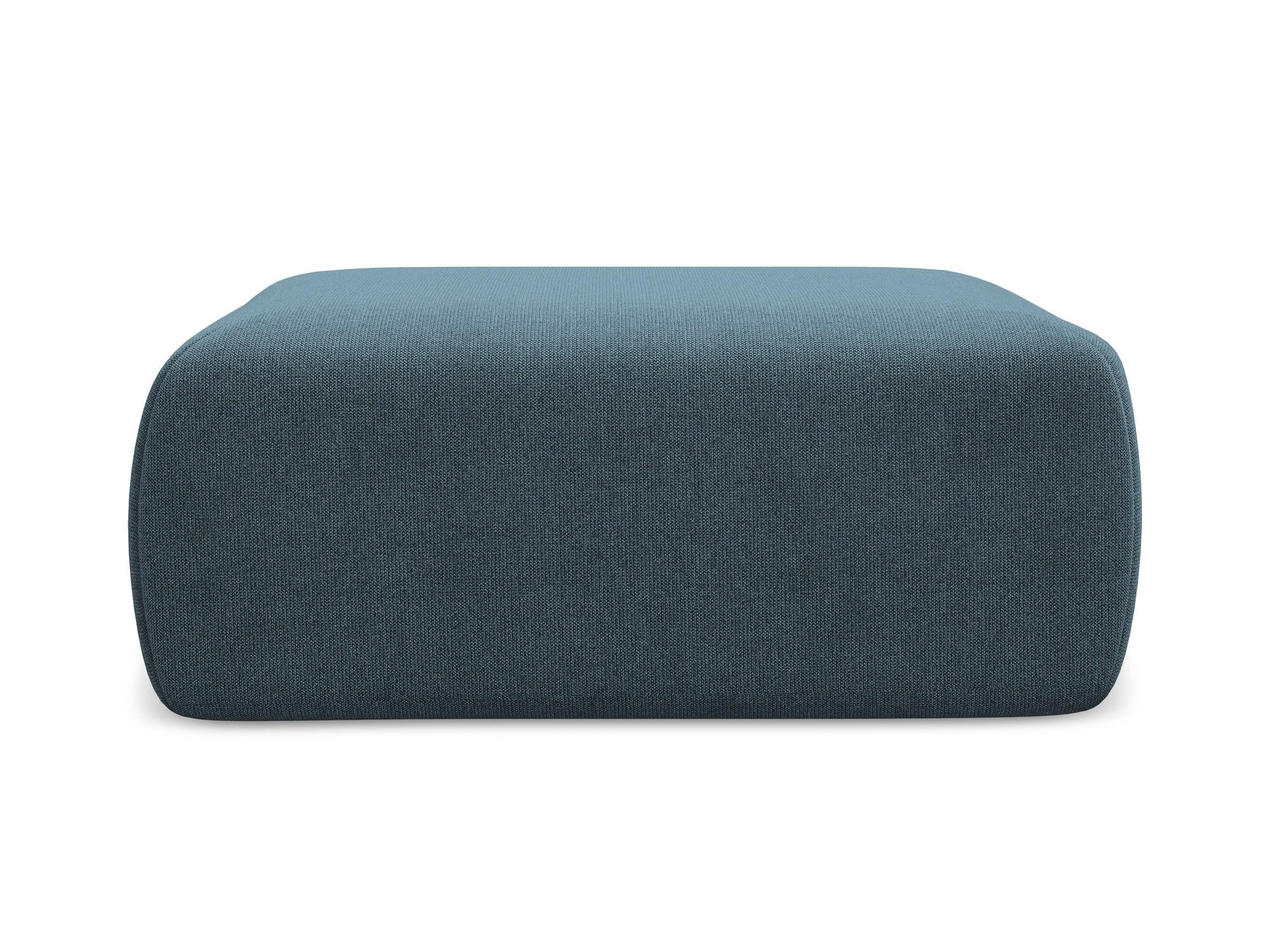 POUF Strukturstoff Stoff Blau - Blau/Blaugrau, Kunststoff/Textil (102/40/62cm) - Makamii