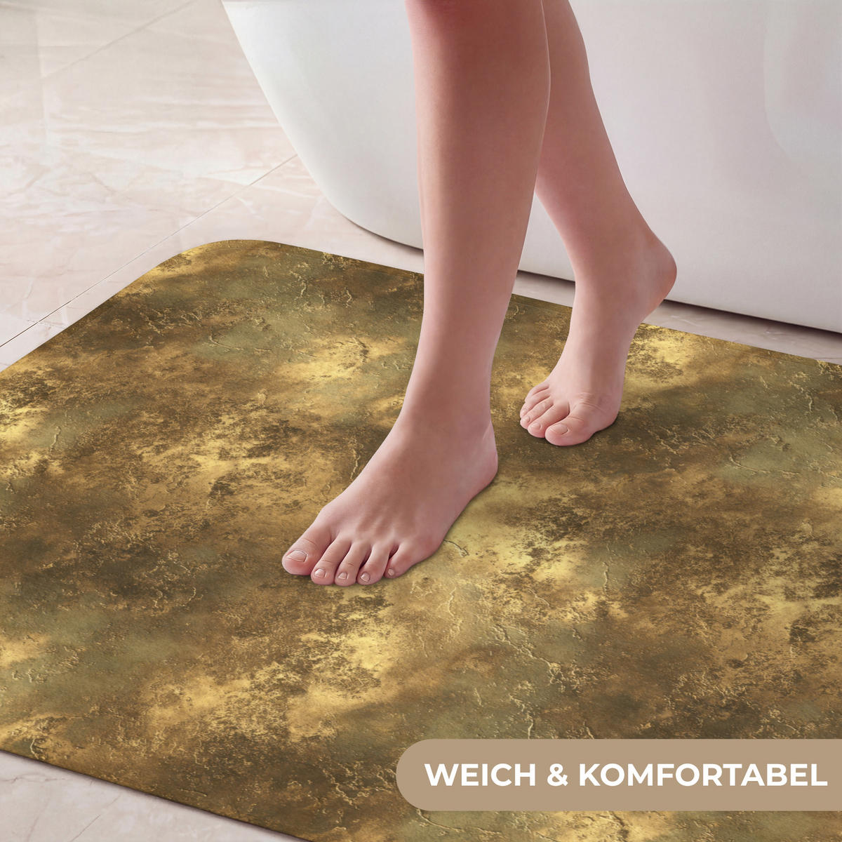 KÚPEĽŇOVÁ PREDLOŽKA Starožitný - metalický vzhľad - zlatý 90x60 cm - zlatá, textil/plast (90/60cm) - OnlyWow