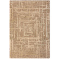 TEPPICH Kurzflor Labyrinth Muster, Geometrisch, Wohnzimmer Senfgelb Rechteckig 160x230 - Goldfarben, Textil (230/160cm) - KADIMA DESIGN