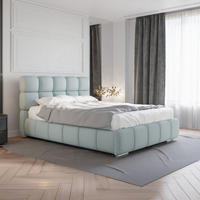 POLSTERBETT Bliss 140 x 200 cm mit Bettkasten und Lattenrost ohne matratze - blau - Blau, Holz (140/200cm) - Homesy