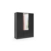 KLEIDERSCHRANK NOA - 150 cm - Schwarz - Schwarz, Holzwerkstoff (150/200/51cm) - ALTDECOR
