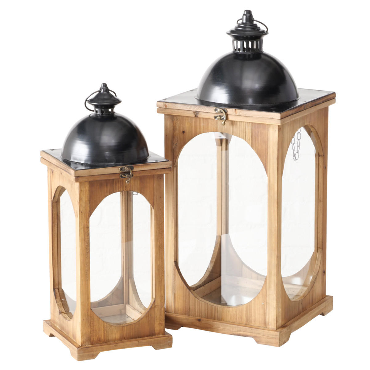 LATERNE Melira 50/61 cm 2er-Set - Multicolor, Holz (26/61/27cm) - Boltze Home