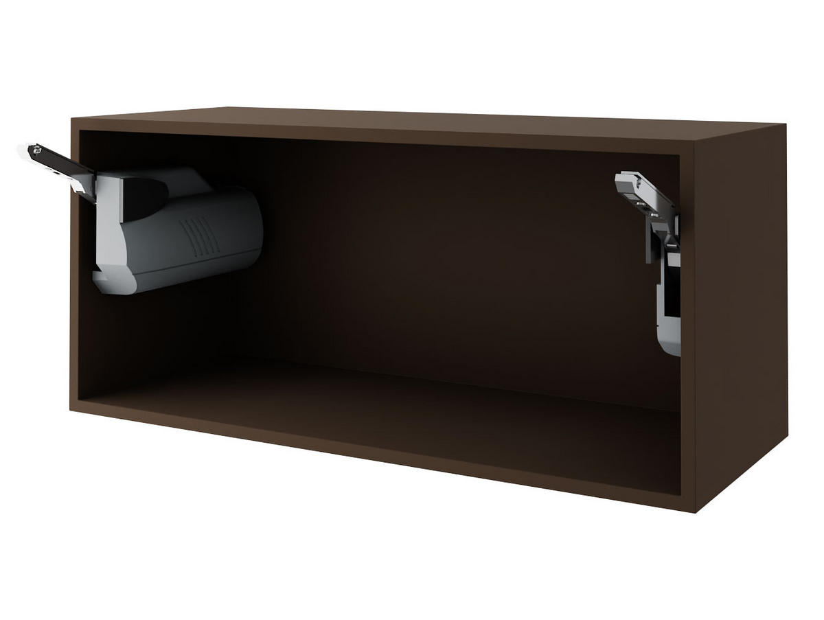 KLAPPHÄNGESCHRANK Oslo W4B/90 Lava / Kaschmir Matt 90 / 32,5 / 36cm - Blum Aventos - Kaschmir/Dunkelgrau, Holz/Holzwerkstoff (90/36/32.5cm) - Feldmann-Wohnen