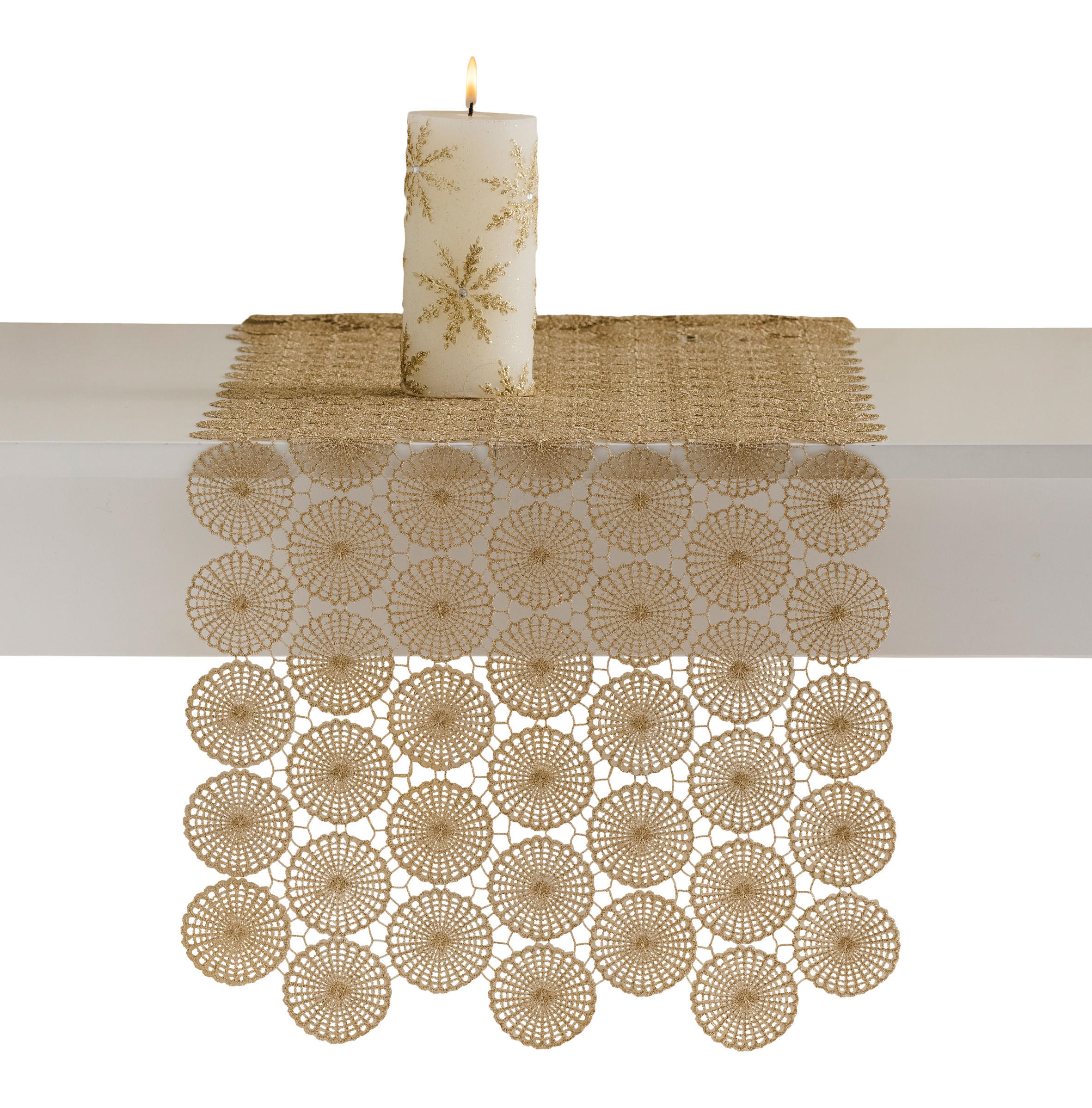 TISCHLÄUFER Beaulieu 35x180cm, Gold - Goldfarben, Textil (35/180cm) - home&you