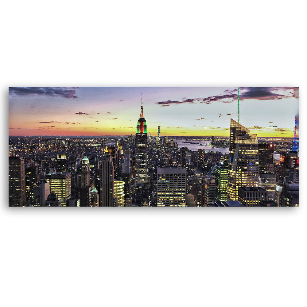 WANDBILD gebäude und wolkenkratzer - Grau, Textil (90/30cm) - Feeby