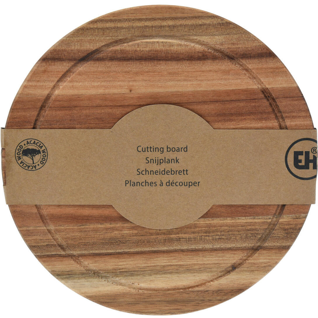 SCHNEIDEBRETT Akazienholz rund Ø 25 cm - Braun, Holz (25/25cm) - Excellent Houseware
