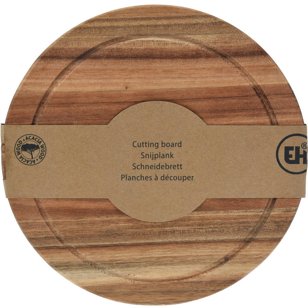 SCHNEIDEBRETT Akazienholz rund Ø 25 cm - Braun, Holz (25/25cm) - Excellent Houseware