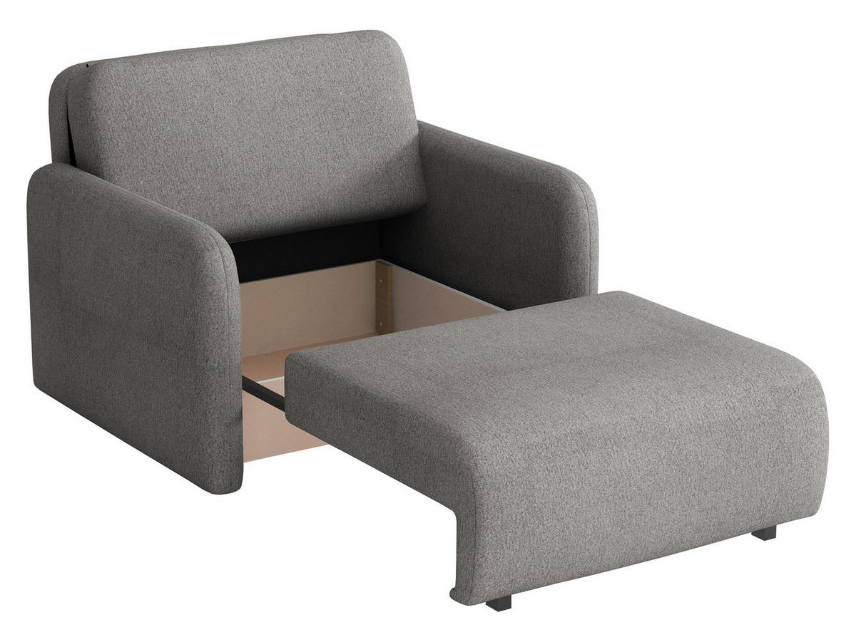SCHLAFSOFA Viva Sun I - Dunkelgrau/Schwarz, Holz/Textil (100/85/103cm) - MIRJAN24