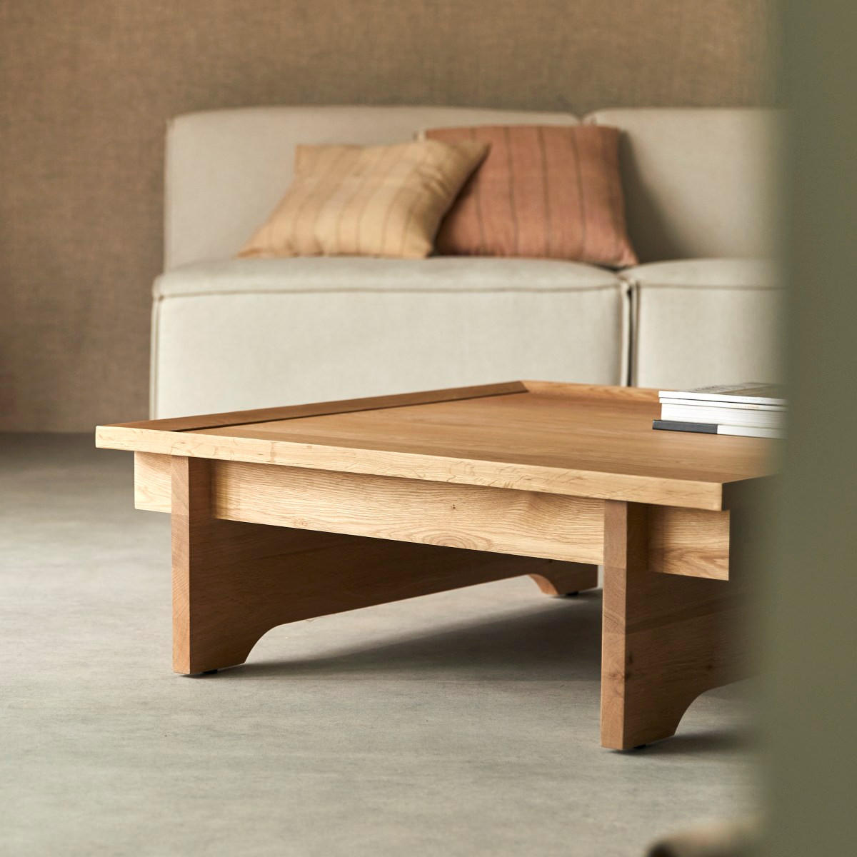 COUCHTISCH Miu Natur aus Eiche - Naturfarben, Holz (90/90/30cm) - Tikamoon