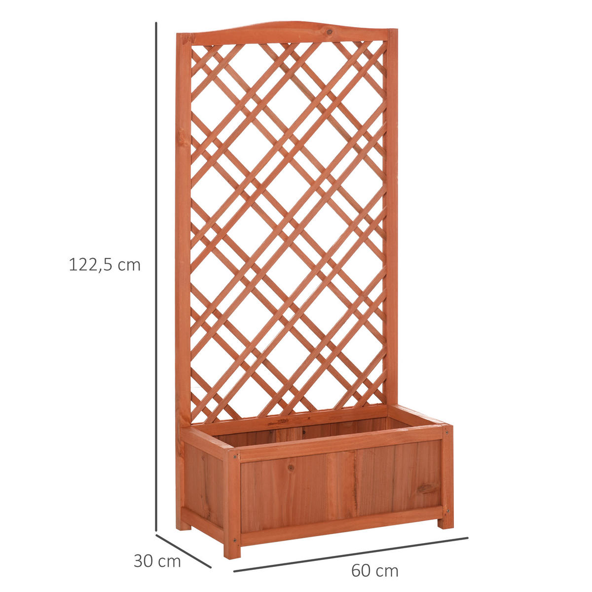 HOCHBEET, Tannenholz, Gelb - Gelb, Holz (30/122/60cm) - Outsunny