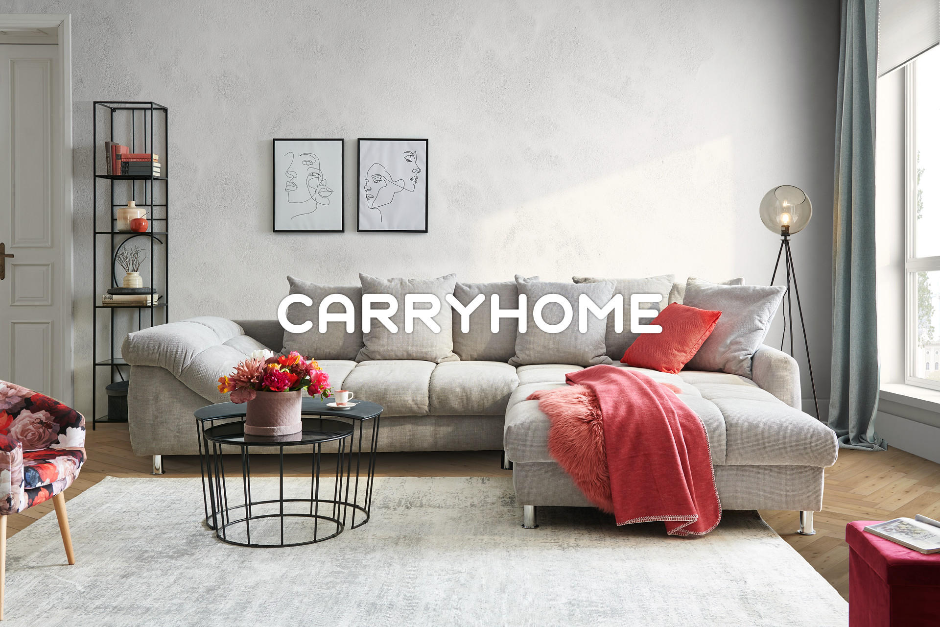 Graues Sofa von Carryhome bei XXXLutz