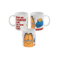 KAFFEEBECHER Garfield Give me Coffee Weiß 320 ml - Weiß, Keramik (0.32L) - United Labels