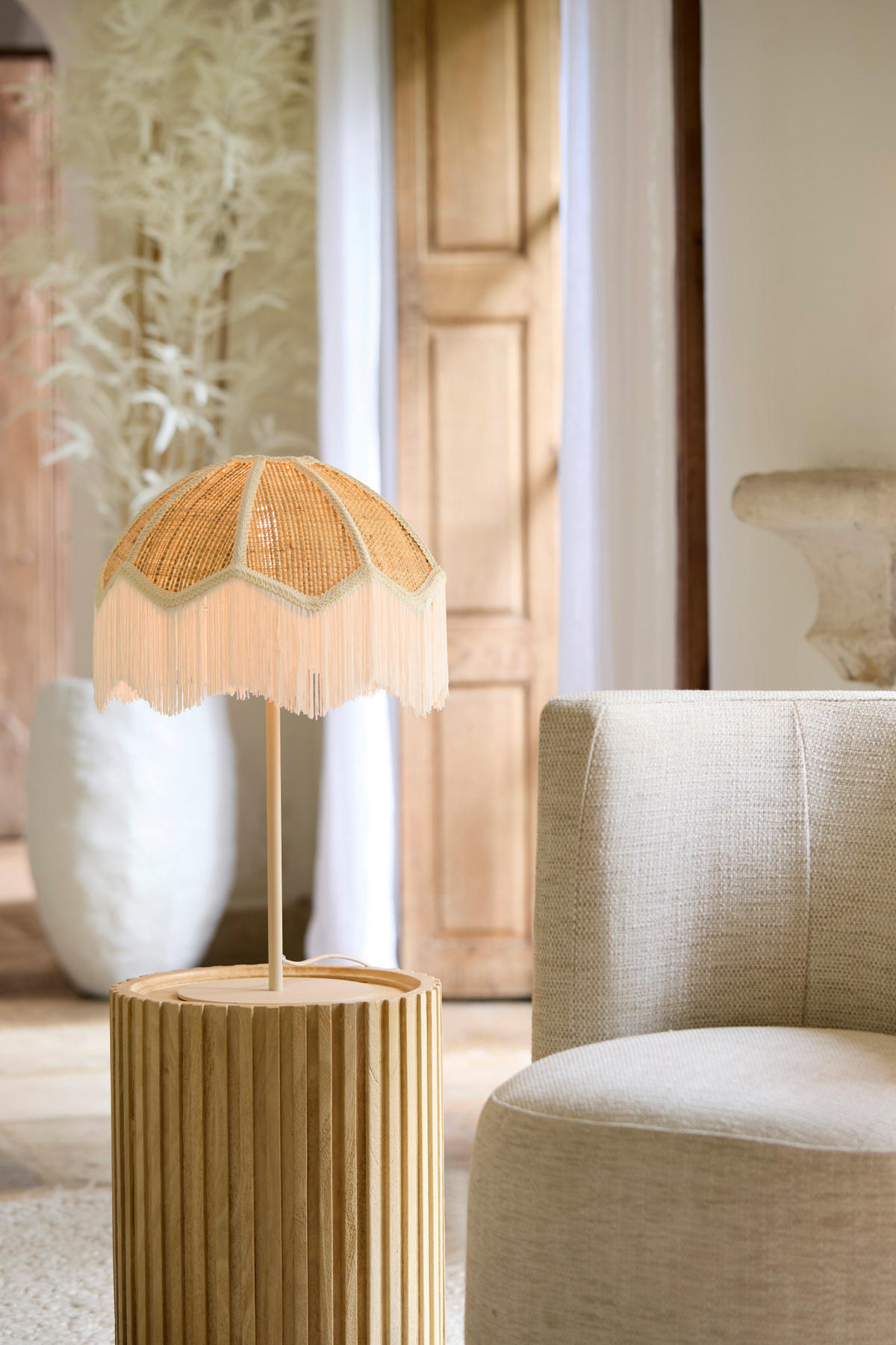 LAMPENFUSS Renato Braun Ø20/42 cm - Braun, Metall (20/20/42cm) - Light & Living