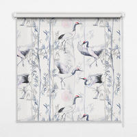VNÚTORNÁ roleta - okenná roleta - roleta - 70x140 cm - Volavky a stromy - biela, plast (70/140/0.5cm) - TULUP