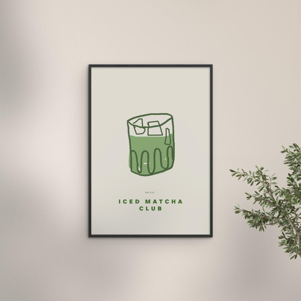 POSTER mit Rahmen Affordable Art Prints - Chilled Green Elixir - Schwarz/Grün, Holz/Papier (70/100cm) - Poster&Frame