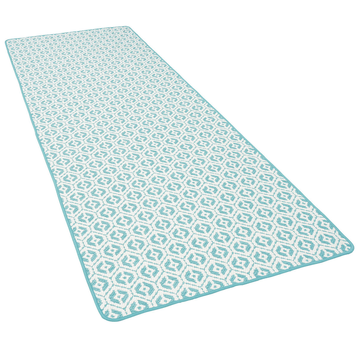 IN- UND OUTDOOR TEPPICH LÄUFER BEIDSEITIG CAPE COD - Türkis, Textil (100/200cm) - Snapstyle