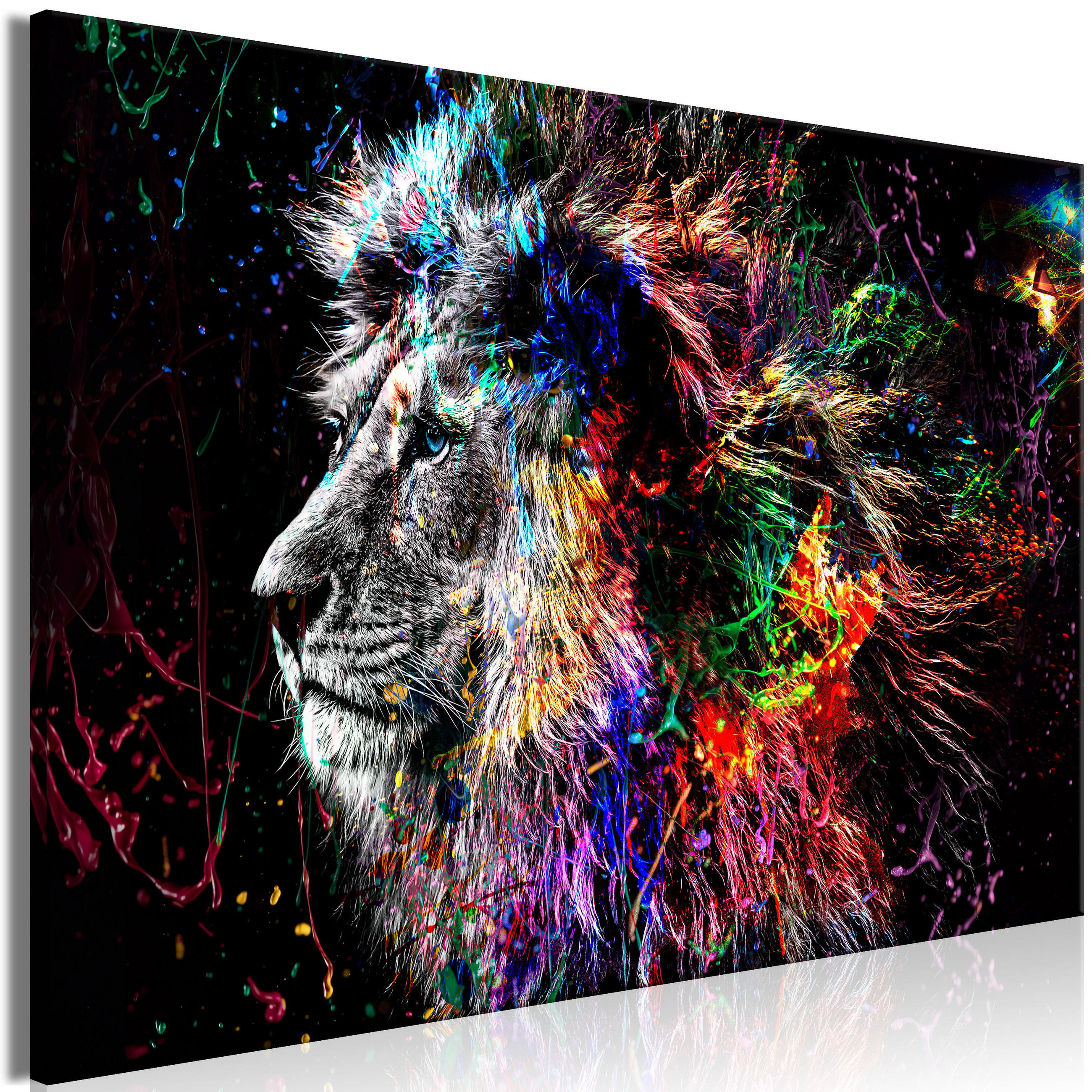 KUNSTDRUCK Bunt 60/40 cm - Multicolor, Textil (60/40cm) - KUNSTLOFT