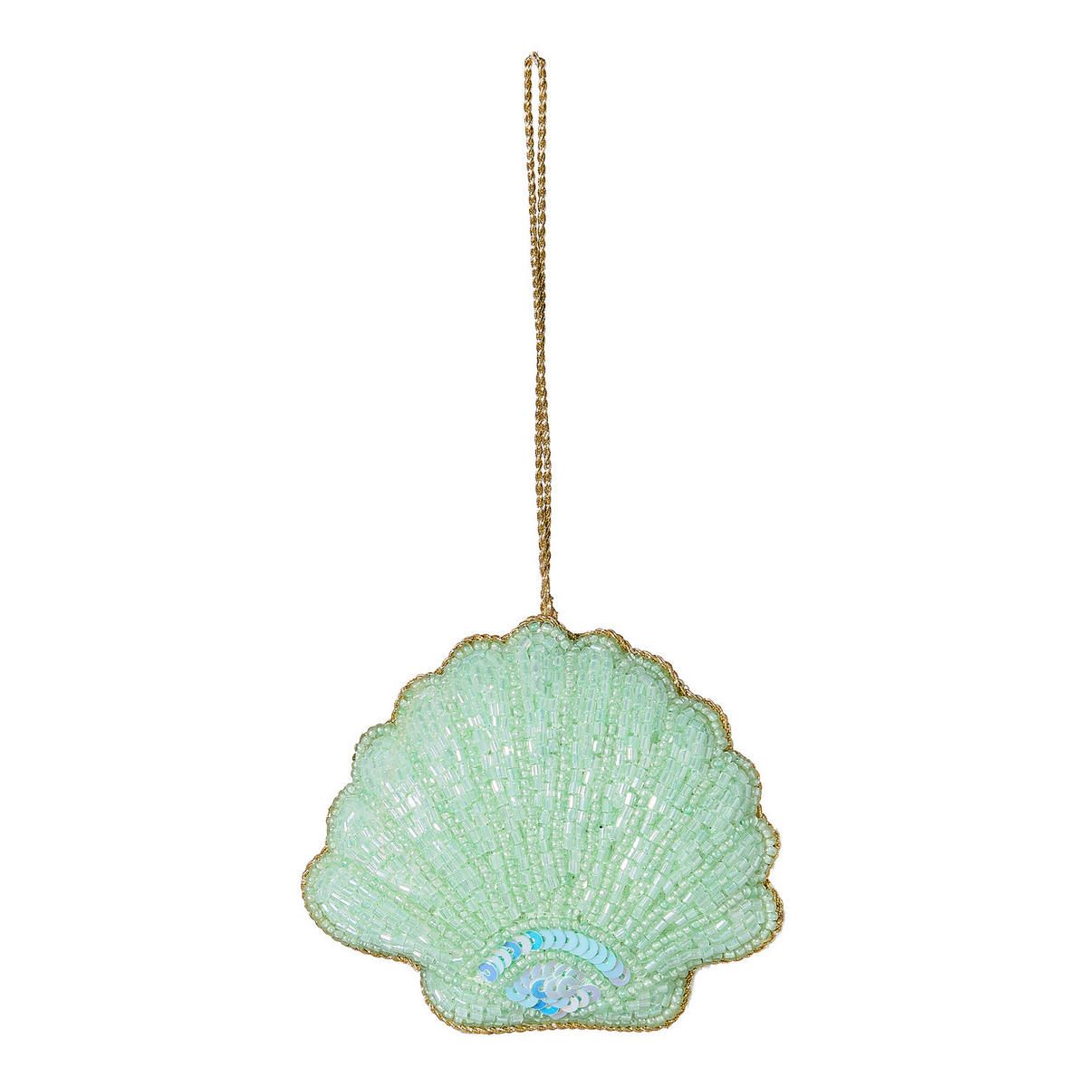 BAUMANHÄNGER Hang On Ornamanet Muschel - Grün, Glas/Kunststoff (8/7/1cm) - Butlers
