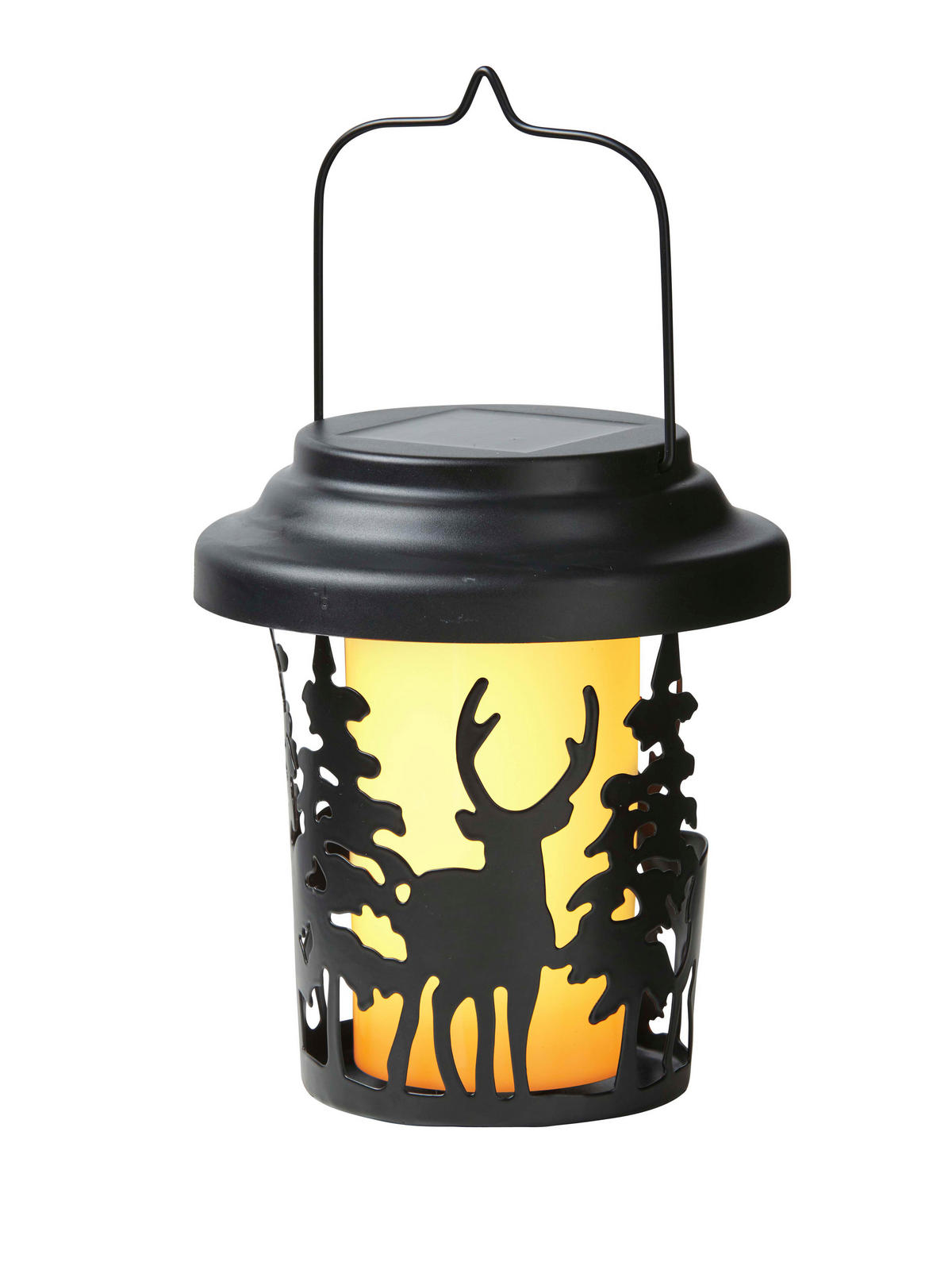 SOLAR-WEIHNACHTS-GARTENLEUCHTE 2in1 Garten Laterne Deko Tischleuchte Dämmerungssensor IP44 Metall Rentier - Weiß, Kunststoff (12/12/80cm) - Northpoint