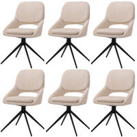 ESSZIMMERSTUHL Beige 6er-Set - Beige, Textil (55/87/55cm) - MCW
