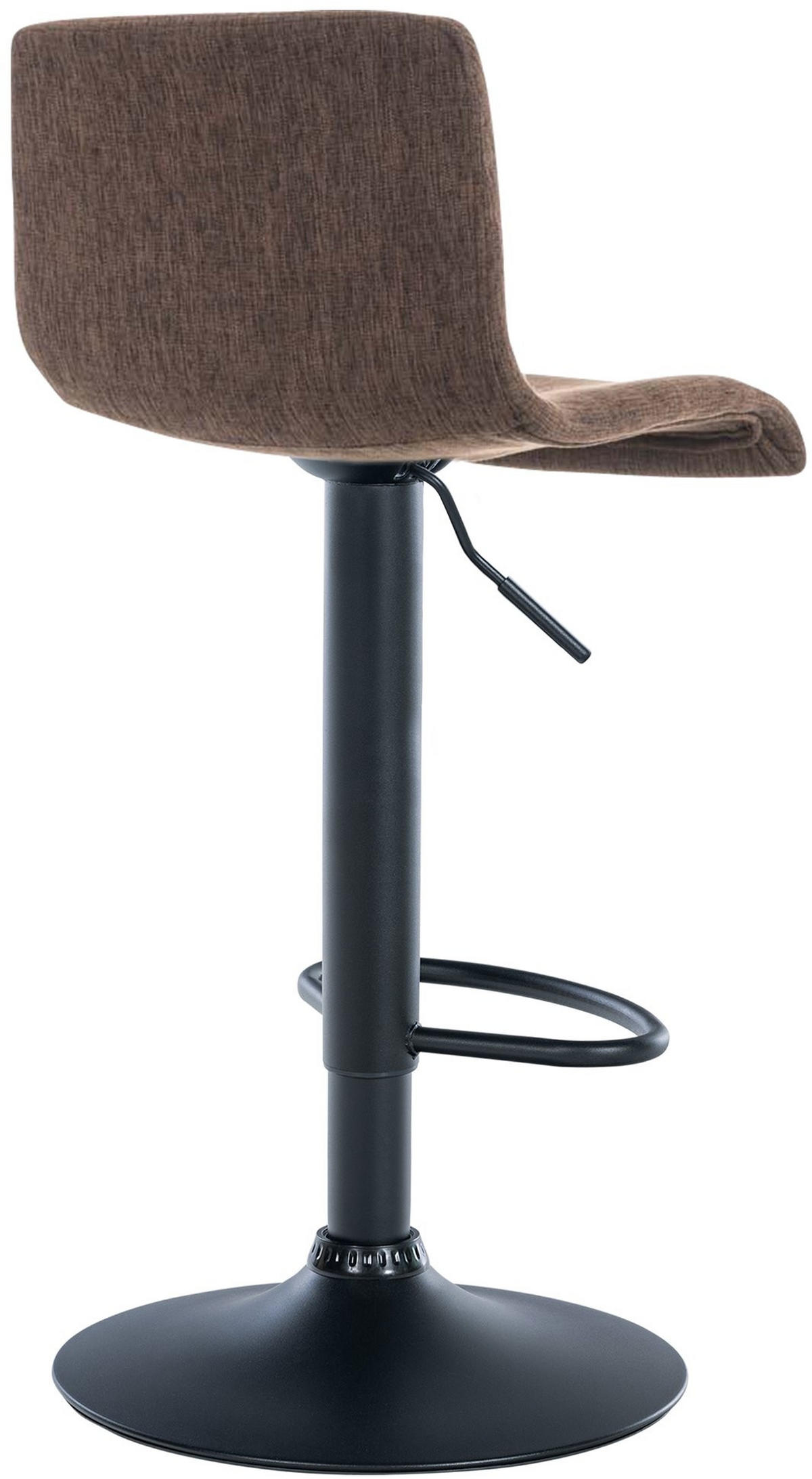 BARHOCKER Stoff braun - Schwarz/Braun, Textil/Metall (39/84/36cm) - CLP