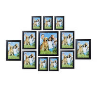 12XBILDERRAHMEN - Schwarz, Kunststoff (23/28/2cm) - Relaxdays