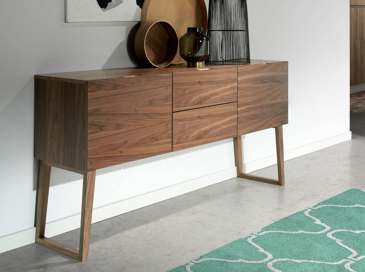 SIDEBOARD Anrichte Nussbaum 160/40/80 cm - Walnussfarben, Holz (160/80/40cm) - ANGEL CERDA