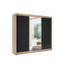 KLEIDERSCHRANK RYFLO - 250 - Eiche Artisan|Schwarz - Schwarz/Eiche Artisan, Holzwerkstoff (250/215/61cm) - ALTDECOR