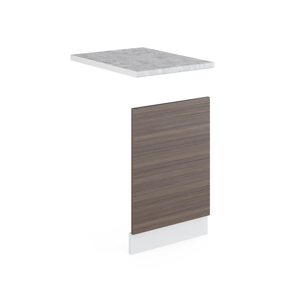 FRONTBLENDE R-Line Grau 45 cm, AP Marmor - Weiß/Braun, Holzwerkstoff (45/57.2/1.6cm) - Vicco