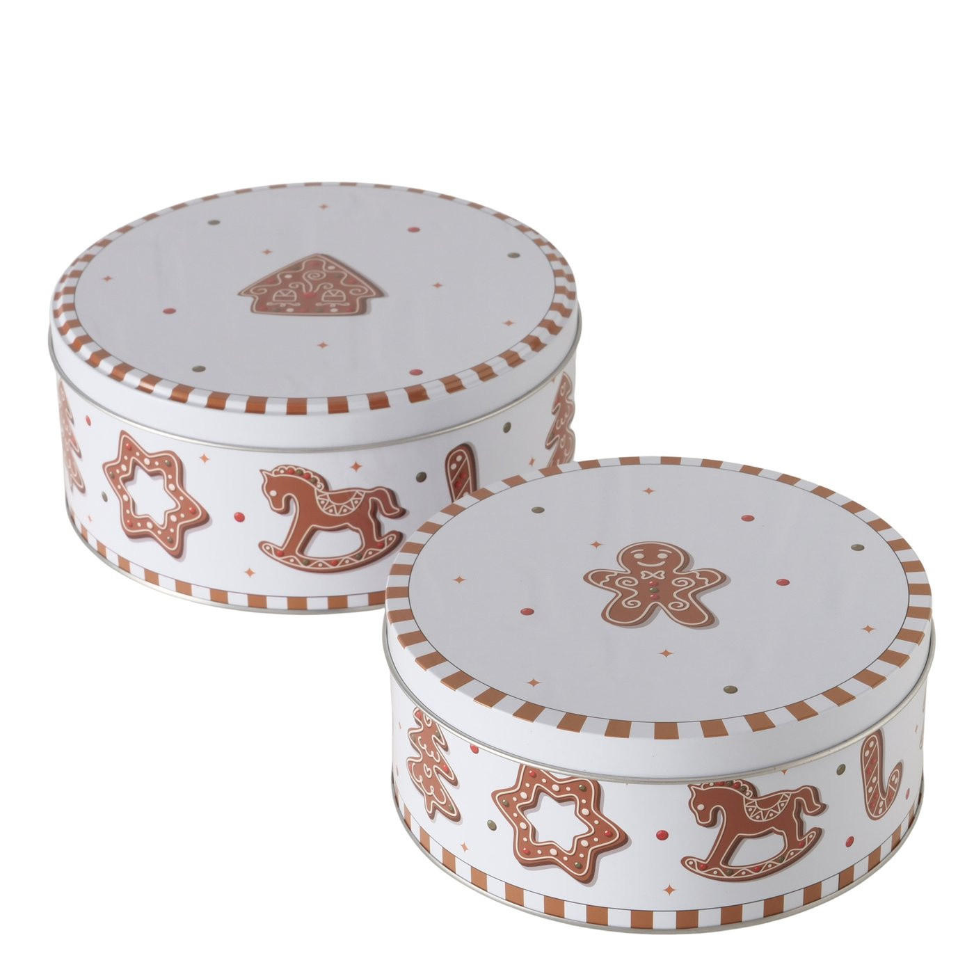 Boltze Home Keksdose Weiß 18x8x18 cm