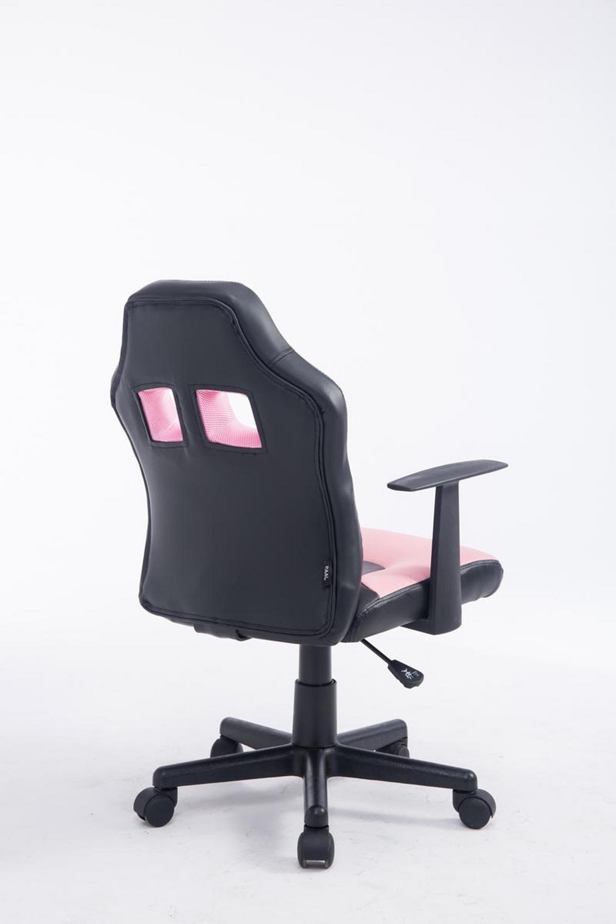 BÜROSTUHL Funny, Kunstleder Schwarz/Pink - Rosa, Kunststoff/Textil (56/93/59cm) - TPFLiving