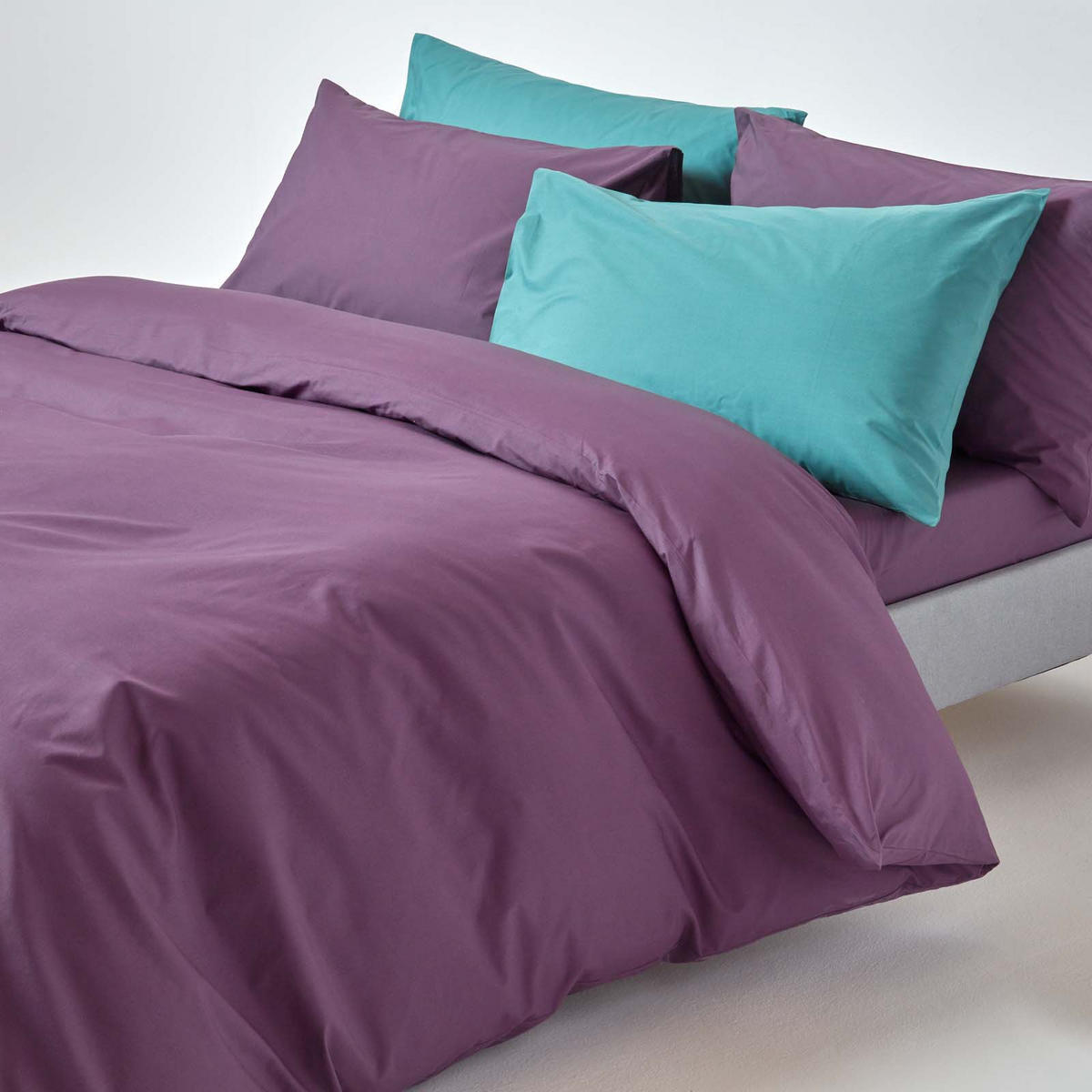 BETTWÄSCHE Perkal Fadendichte 200 - Lila, Textil (260/220cm) - Homescapes
