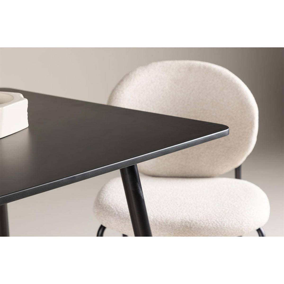 ESSTISCH, Polar, Schwarz, MDF, 75 x 75 x 75 cm - Schwarz, Holzwerkstoff/Metall (75/75/75cm) - ebuy24