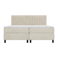 BOXSPRINGBETT - 2 Personen - stoff - beige Donisi - Beige, Textil (90/200cm) - Vente-Unique