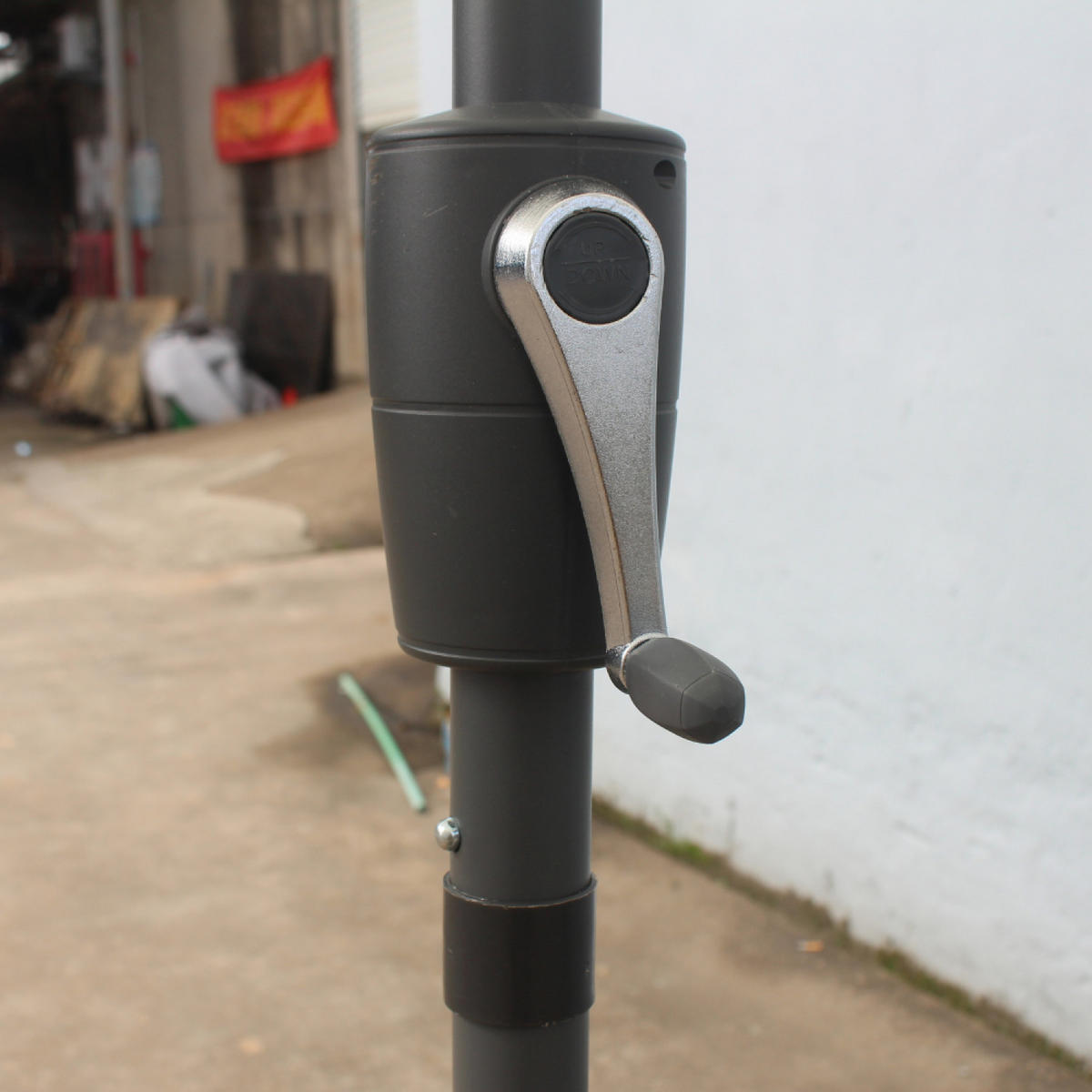 SONNENSCHIRM siena grau oval 2 x 3 cm doppelter - Grau, Metall (380/200cm) - Concept Usine