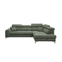 ECKSOFA mit elektrischer Wallaway-Funktion und vielseitigen Anpassungsmöglichkeiten - Grün, Textil (198/282cm) - ed exciting design