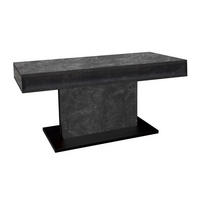 COUCHTISCH Höhenverstellbar Else 2 110x59x60 Holz Keramikoptik Grau - Schwarz/Grau, Holzwerkstoff (110/60/59cm) - 58aufmkessel