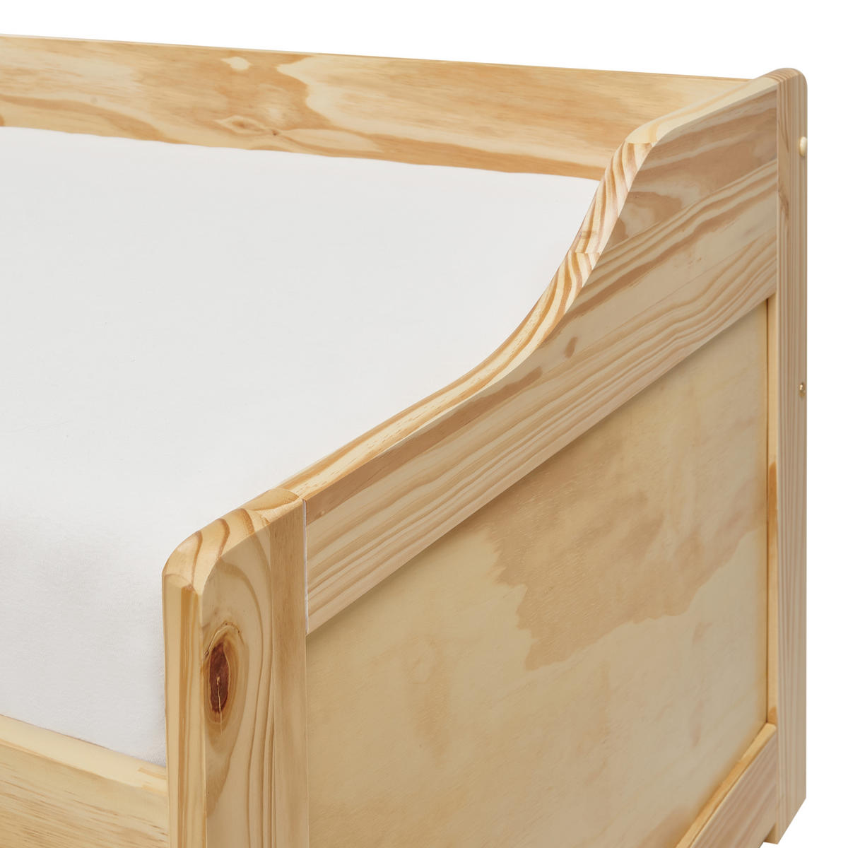 TAGESBETT mit Stauraum 90x200 cm Heller Holzfarbton Royville - Hellbraun, Holz (90/200cm) - Beliani