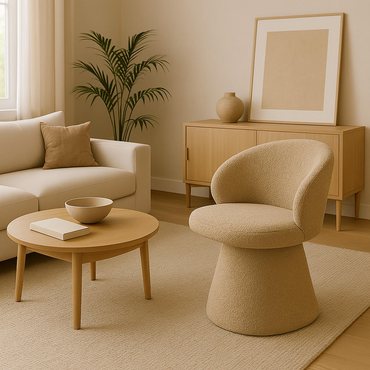 STUHL Altura Mils Stoff Catch Me Kein Drehgelenk Beige - Beige, Holz (62/80/57cm) - Kaiser Möbel