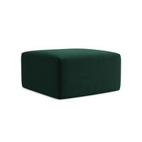 POUF Samt Stoff Grün - Dunkelgrün/Schwarz, Holzwerkstoff/Kunststoff (75/37/75cm) - Makamii