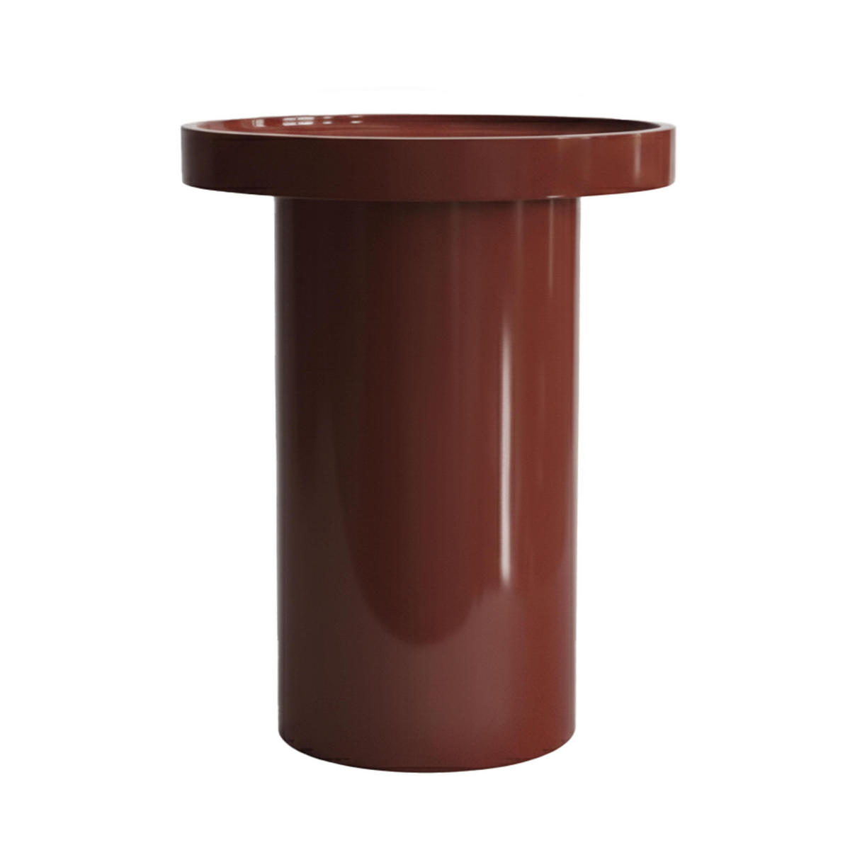 COUCHTISCH, Bordeauxrot - Lila, Holzwerkstoff (40/40/51cm) - Oviala